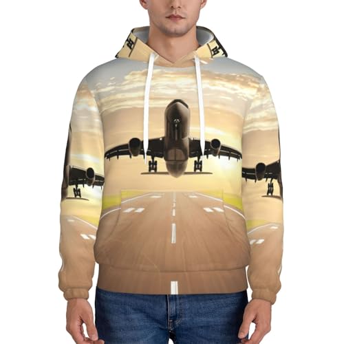 Sweat à capuche avion pour homme EdWal en polyester avec poche pull décontracté