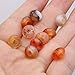 50pcs Natural Semi-precious Stone Large Hole Loose Beads Abacus Shape Fashionable Opal Amethyst Unakite Rose Quartz Charm Beads for Making Necklace Bracelet