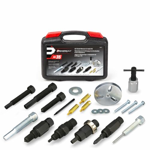 Powerbuilt A/C Air Conditioning Clutch Removal and Installation Tool Kit for Automotive Car Repair - 648747