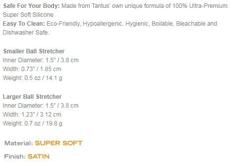 Miniatura 2 de Tantus Ball Strecher Silicona C4787 Total 1 Rojo 1