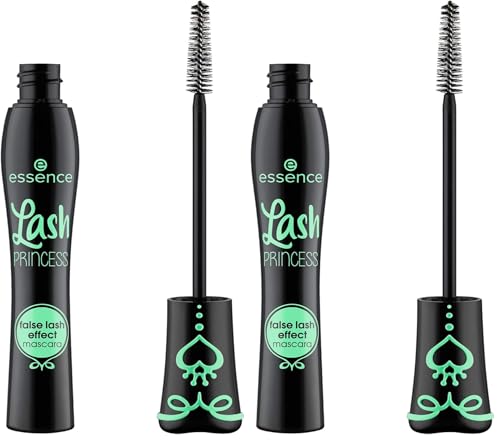 Image of Essence Lash PRINCESS false lash effect mascara, mascara, black, curl, length, volume, fibre brush, 12 ml (Pack of 2)