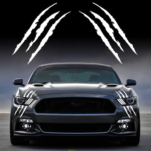 2 Adesivi Auto Graffi Artiglio Mostro Nero - Decorazione Tuning Per Halloween E Stile Personale - Foto 10