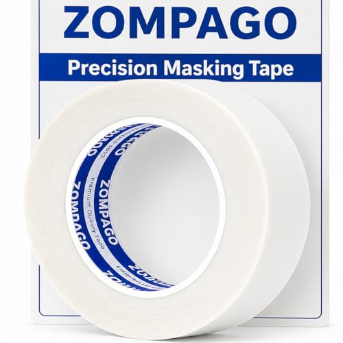 Image of ZOMPAGO Beige Painters Tape 0.4 in x 164FT - Premium Masking Tape for Painting,Arts & Crafts, DIY - Clean Release Paint Tape for Walls, Delicate Surfaces & Automotive - Paint Supplies & Painting Tools