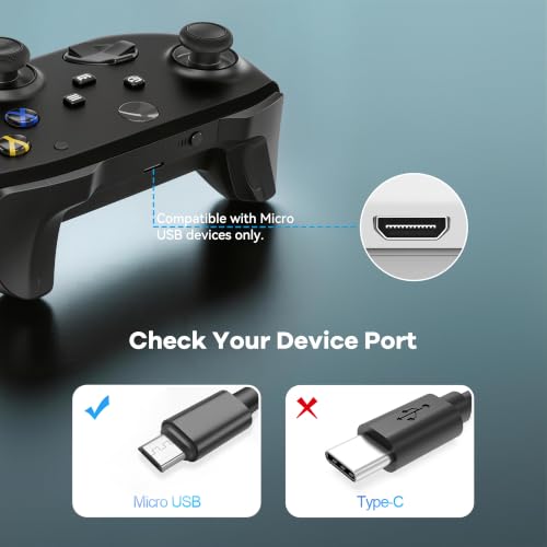 Image of Superer 2 Pack 5 ft Micro USB Charger Cable Fit for PS4 Controller, Xbox One X S, Kindle Paperwhite, Amazon Fire Tablet, Roku Streaming, Android Phones Charging & Data Sync Nylon Braided Cord
