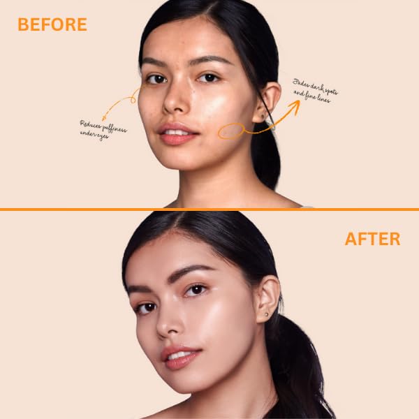 TYPE BEAUTY INC. Eye Light Waterproof Concealer for Face Makeup with Caffeine & Peptides | Reduces Dark Circles, Puffiness & Spots | Crease-Free & Long-Lasting | For Women & Men - Caramel (40) | 8ML 1
