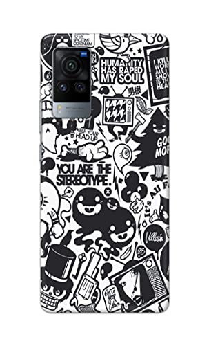 Image of Printed Hard Back Cover Case for Vivo X60 Pro Back Cover (Mixed Cartoon) -702