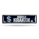 Rico Industries NHL Hockey Seattle Kraken Metal Street Sign 4
