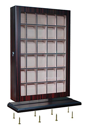 Timelybuys 30 Piece Ebony Wood Watch Display Wall Hanging Case And Storage Organizer Box And Stand Father's Day Gift #TOP2