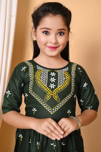 Image of Indian Western Traditional Dress for Baby Girls Kids Kurti Straiht Pant