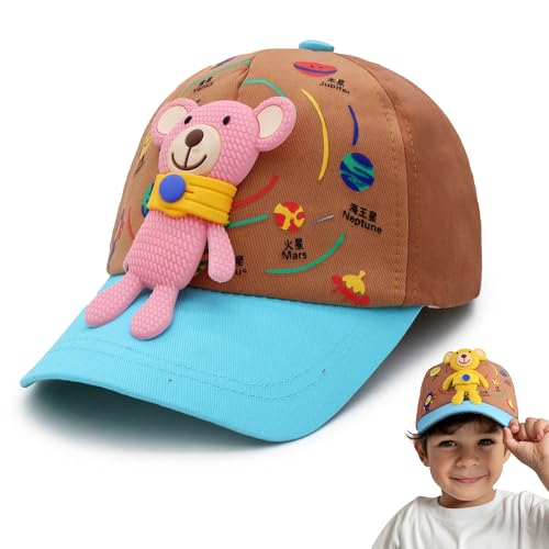 Image of VRITRAZ Unisex Kids Baseball Cap | Soft Cotton Adjustable Sun Hat for Boys & Girls | Casual Outdoor Summer Wear (4-12 Year)