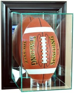 Perfect Cases WMUPFB-B Wall Mounted Upright Football Display Case, Black
