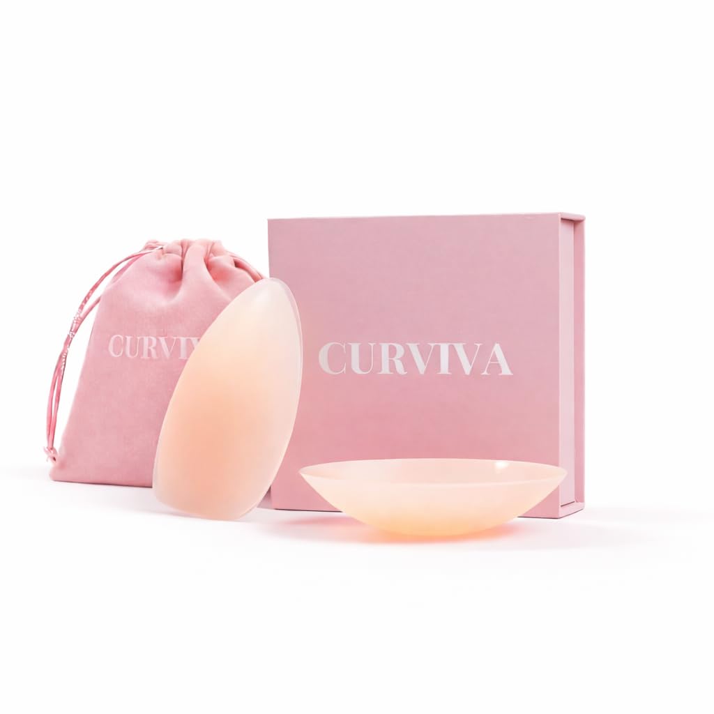 Pezoneras Invisibles Sin Adhesivo Triangulares para Escotes Pronunciados - Resistentes al Sudor - Extrafinas y Cómodas con Agarre Térmico - Incluye Estuche de Viaje Tallas SM y ML