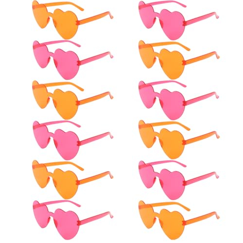 Heart Sunglasses 12/18/24 Pcs Heart Shaped Glasses for Women Girls Cute Funny Party Glasses Party Favors Accessories