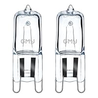 GMY Backofenlampe G9 25W Halogen (230V, 2er-Pack, Stiftsockel, hitzebeständig bis 300°C, warmweiß, dimmbar, geeignet für Backofen, Mikrowelle und Grill, kompatibel mit Bosch, Siemens, Neff, AEG)