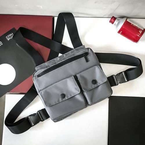 Bolsa de pecho portátil chaleco ligero gris para deporte exterior 3