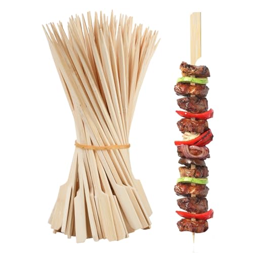 20 cm100 brochettes longues en bambou, brochettes en bambou brochettes réutilisables pique-nique cure-dents cocktails brochettes pour fruits légumes viandes...