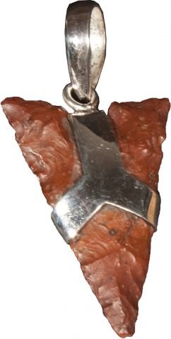 Mysale24- StonesNecklace Pendant Stone Age Arrowhead 925 Silver