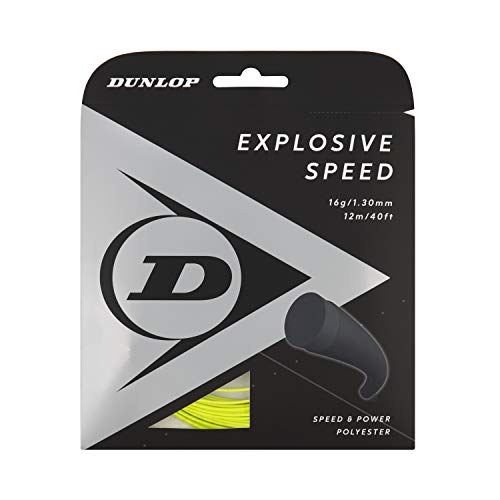 Dunlop Sports Explosive Speed Tennis String, Yellow, 16g, 1 Set