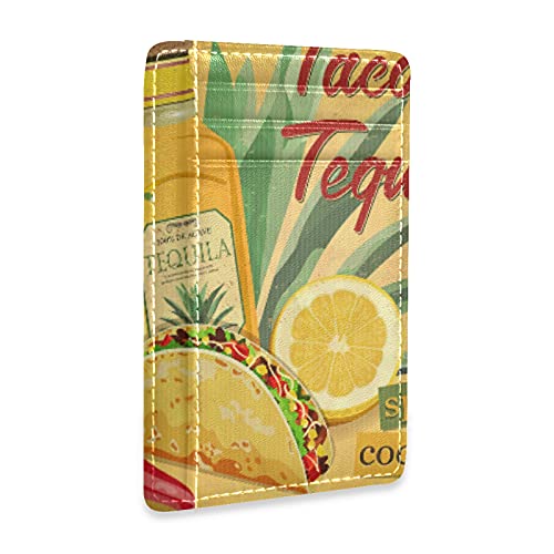 Poeticcity Slim Minimalist Wallet, Front Pocket RFID Blocking Leather Credit Card Holder