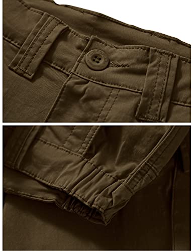 Women's Cotton Casual Military Army Cargo Combat Work Pants with 8 Pocket3