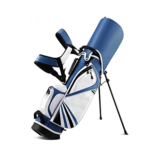 Portable Lightweight Golf Bag Organized Golf Stand Bag for Youth and Teenager with Waterproof Wear-Resistant Durable Fabric Easy carry Space Saving /1471 (Color : Azul, Size : 48in)