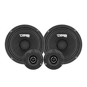 DS18 PRO-GM8.4PK Mid and High Complete Package – Includes 2X Midrange Loudspeaker 8″ and 2X Aluminum Super Bullet Tweeter 1″ Built in Crossover – Door Speakers for Car or Truck Stereo Sound System