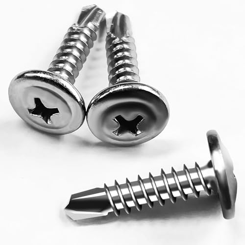 Vis taraudeuses en acier inoxydable 410 avec tête large pour fixations structurelles nettes