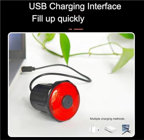 Feu arrière de vélo à stop intelligent et éclairage extérieur rechargeable