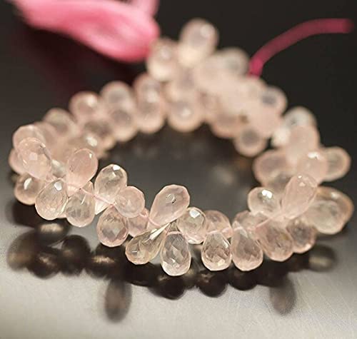 Goutte quartz rose facettée pour créer un cadeau unique