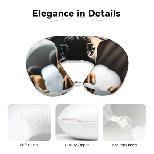 Almohada de viaje de espuma viscoelástica negra miniatura 4