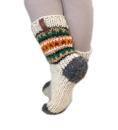 Ukrainian Handmade Knitted Wool Socks/Unique Design for Women or Men/Cozy Hutsul Pattern/Warm Natural Wool/Perfect Knit Gift & Wool Accessor