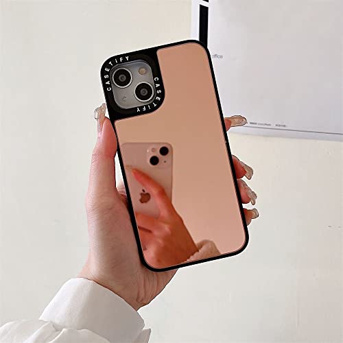 Coque miroir iPhone 13 et 12 design épuré couleur unie premium