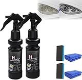 Generisch Reparaturflüssigkeiten für Auto -Scheinwerfer, Scheinwerferrestaurations -Kit , zum Vergilben, Dunst und Kratzer, mit hydrophoben Beschichtung, 120 g,2pcs