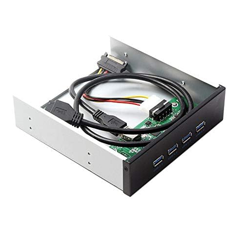 Cablecc USB 3.0 HUB 4 Ports Front Panel to Motherboard 20Pin Connector Cable for 5.25 CD-ROM Bay