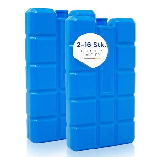 ToCi Kühlakkus Set 2X je 200 ml Kompakte Kühlelemente für Kühltasche & Kühlbox | Wiederverwendbare Eisakkus BPA-frei | Bis zu 12 h Kühlung EU-Qualität