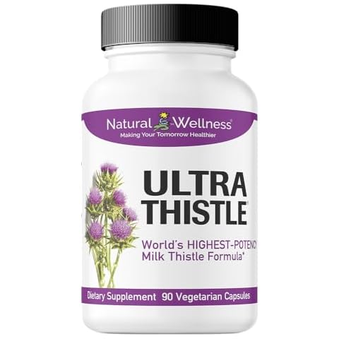 UltraThistle® Advanced Milk Thistle Liver Support - 1080mg Silybin Phytosome Patented Formula (No Soy) - Herbal Liver Cleanse & Detox Supplement, 30-Day Supply - Natural Wellness Care Cover