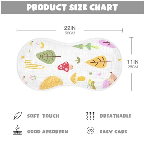 xigua Cute Hedgehogs Baby Burp Cloths for Newborn Boys and Girls 1 Pack, Soft & Absorbent Cotton Baby Burp Cloth, Baby Washcloths, Newborn Towel, Burp Rags4