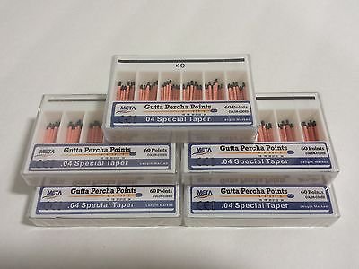 Bulk Gutta Percha Point .04#40 5x Of 60/pk (300 Total Pieces)