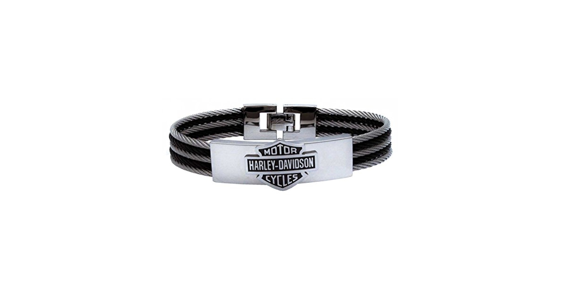 人気 Harley-Davidson Bar & Shield ロゴ レザーブレスレット Amazon.com: Harley-Davidson Men's Bar & Shield Logo Steel