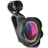 Amurgo Camera Lens Kit,4K HD Super Wide Angle Lens,Macro Lens,Phone Camera Lens,Clip-On Cellphone Lens for iPhone iPad and Most Smartphones (Black)