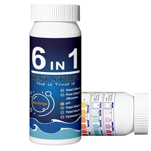Prueba,Probador de Agua - Análisis de Agua 6-en-1 Preciso para Piscina, Agua Salada, Estanque, Spa y Agua Dulce | Piscina, Cuenca, Fuente, Casa