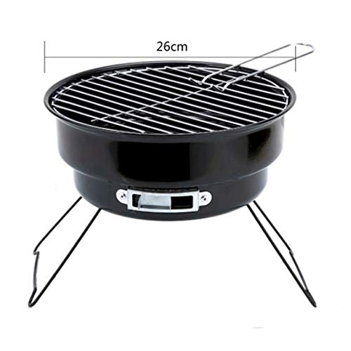 Grill Bbq Z Nieprzywierającą Powierzchnią Składany Grill Węglowy Mini Okrągły Grill Na Zewnątrz Na Kemping Piknik Narzędzia Do Grillowania