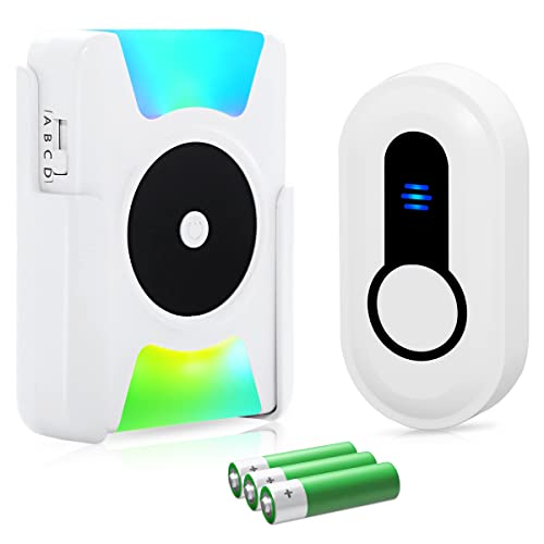 SanJie Wireless Doorbell 1000 Feet Battery Operated Wireless Doorbells for Home Classroom Hearing Impaired Doorbell with 4 Working Modes 5 Volume Level