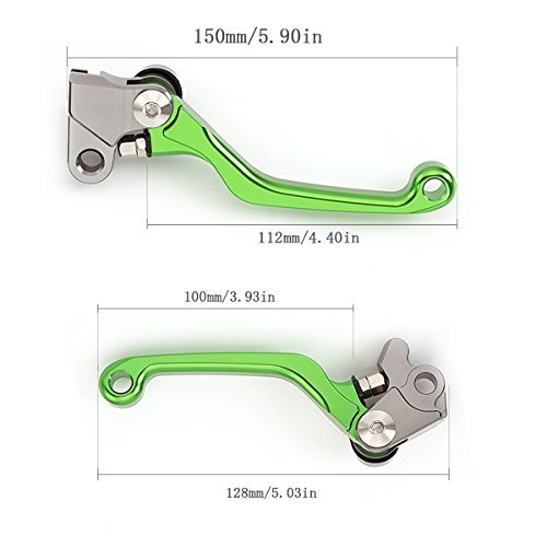 FXCNC, set di leve da corsa in alluminio CNC, per motocicletta, leve di freno e frizione, per Kawasaki Sherpa 1997–2007, Kawasaki KLX250 D-Tracker 98–07, Suzuki 250SB 02–06