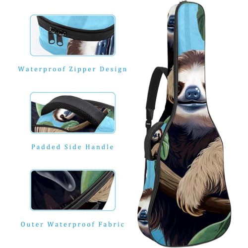 JRHEJTFZ Housse pour guitare acoustique de 1,9 cm d’épaisseur, imperméable, durable et élégant, imprimé paresseux mignon, Multicolore 4., 42.9×16.9×4.7 in, Motif imprimé tendance - Les Beatles, Paul McCartney, John Lennon, RIngo Starr, George Harrison JRHEJTFZ Housse pour guitare acoustique de 1,9 cm d'épaisseur, imperméable, durable et élégant, imprimé paresseux mignon, Multicolore 4., 42.9x16.9x4.7 in, Motif imprimé tendance – Image 5