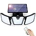 GolWof Luz Solar Exterior Sensor de Movimiento 265 LED 3 Modos lluminación Lampara Solar para Exterior con Mando a Distancia IP65 Impermeable Foco Solar Exterior para Frente Jardin Garaje Camino