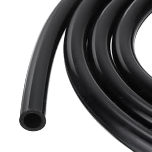 Rebower 6,6 ft Silikonschlauch Schwarz