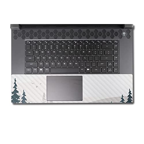 Image of MightySkins Carbon Fiber Skin Compatible with Alienware M17 R5 (2022) Full Wrap Kit - Tundra | Protective, Durable Textured Carbon Fiber Finish | Easy to Apply & Change Styles | Made in The USA