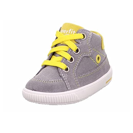 Superfit Moppy Sneaker, GRAU/GELB, 23 EU