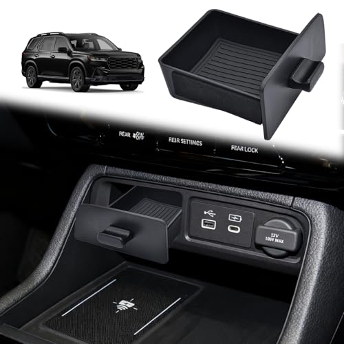 Storage Drawer Tray Fit for 2023 2024 2025 2026 Honda Pilot/2026 Honda Passport Accessories - Center Console Organizer Secret Compartment Storage Box Interior Accessories (Not for 2017-2025 Ridgeline)